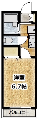 204号室 間取り 204号室 間取り