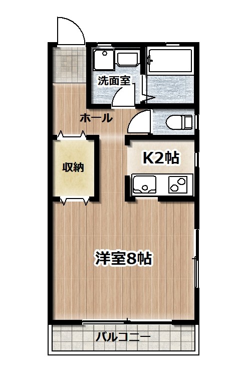 ラウレア101号室間取り